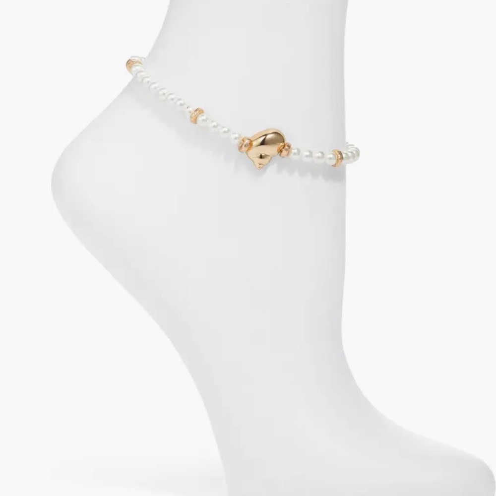 Open Edit Imitation Pearl Mermaid Shell Anklet